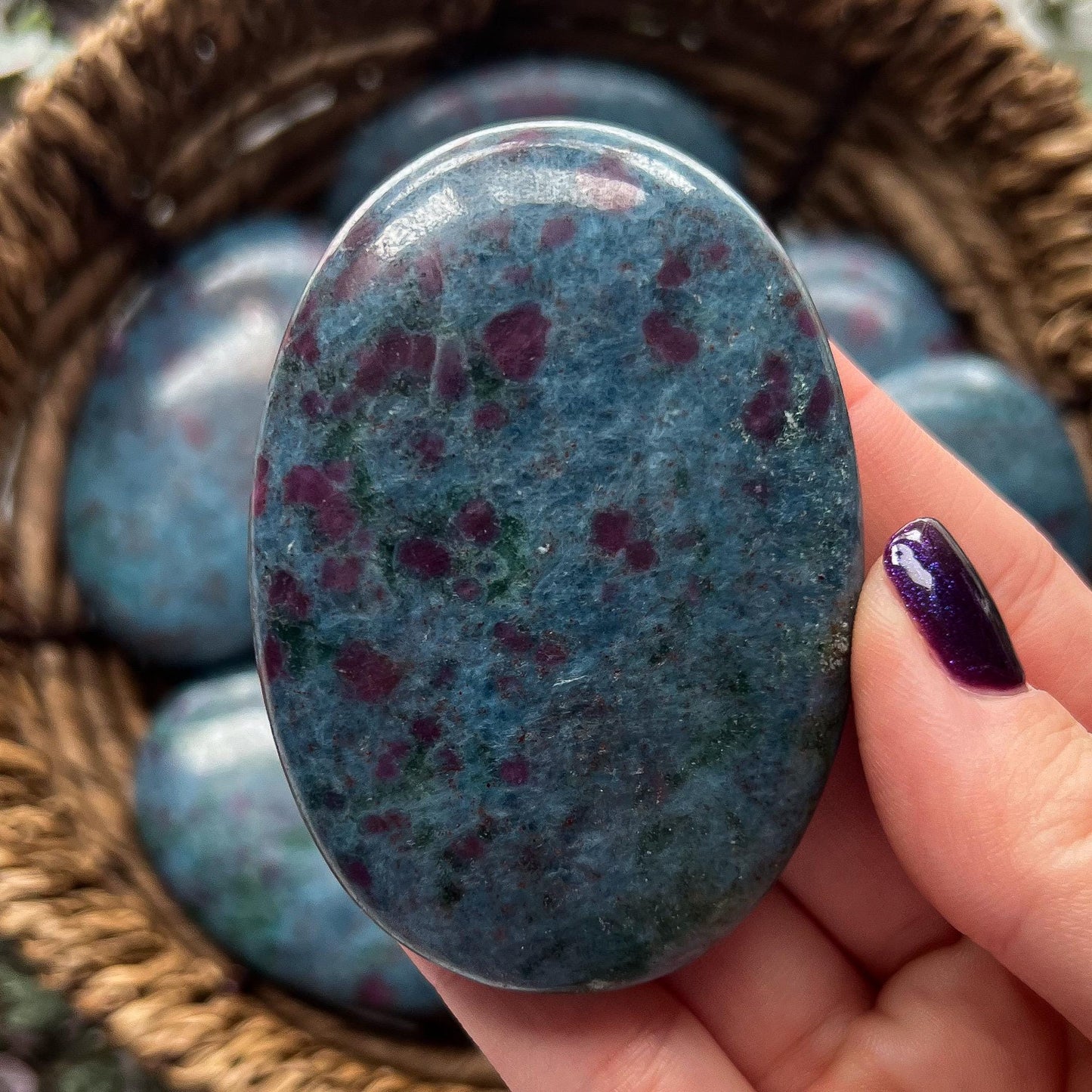 Ruby Kyanite Palm Stones