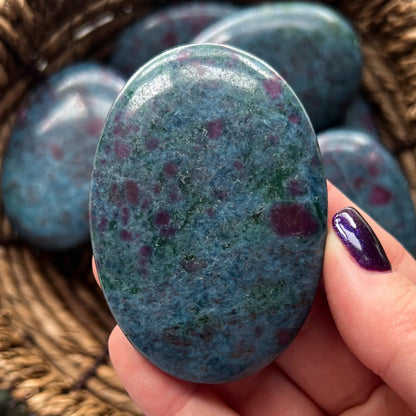 Ruby Kyanite Palm Stones