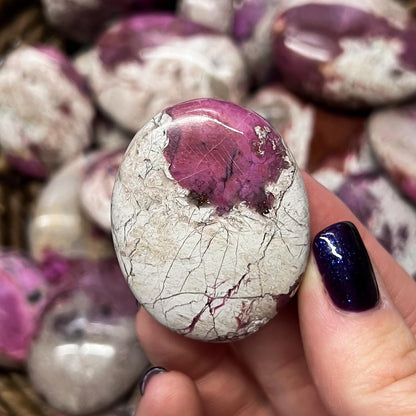 Pink Cobalt Calcite Palm Stones