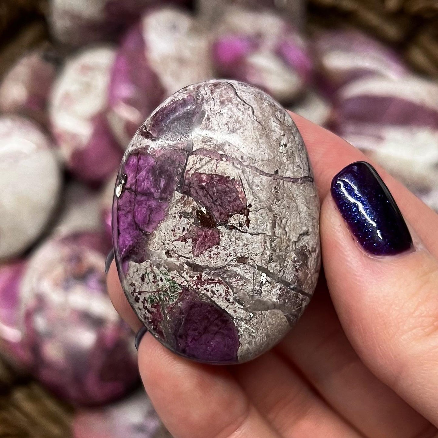 Pink Cobalt Calcite Palm Stones