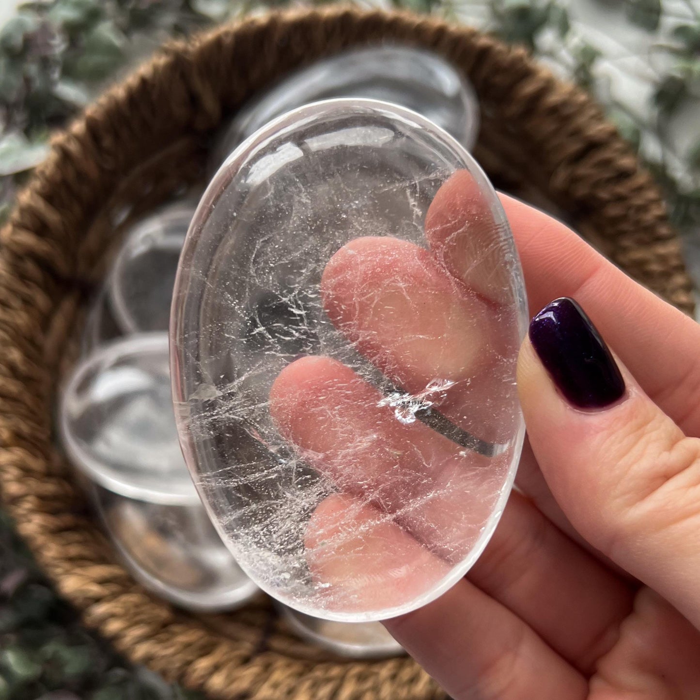 Himalayan Clear Quartz Palm Stone
