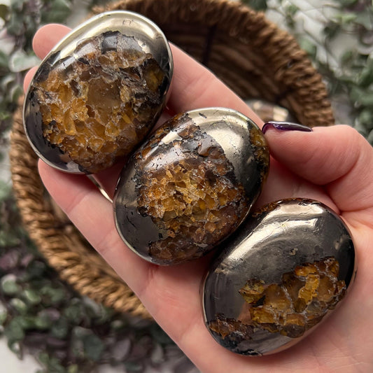Golden Healer Pyrite Palm Stones