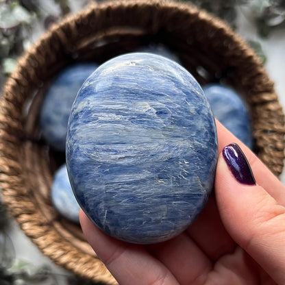 Blue Kyanite Palm Stones