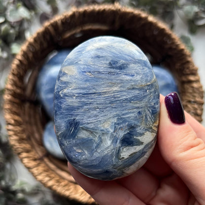 Blue Kyanite Palm Stones