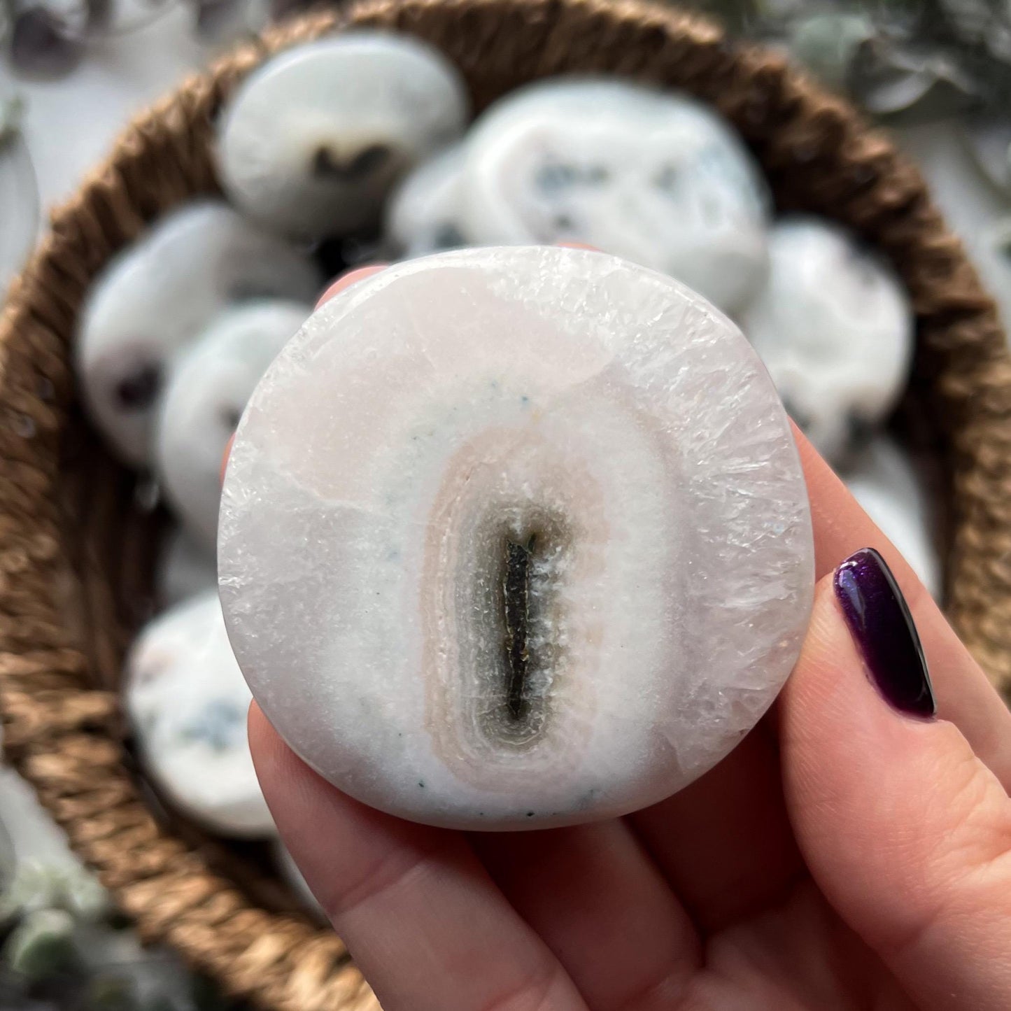 Solar Quartz Palm Stones
