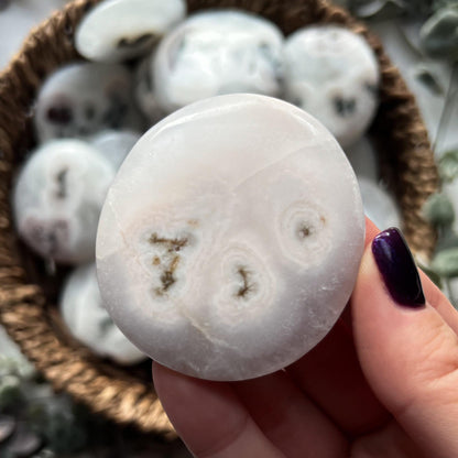 Solar Quartz Palm Stones