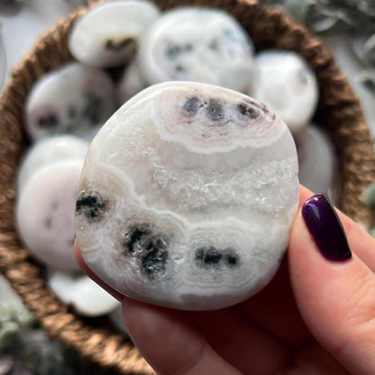 Solar Quartz Palm Stones