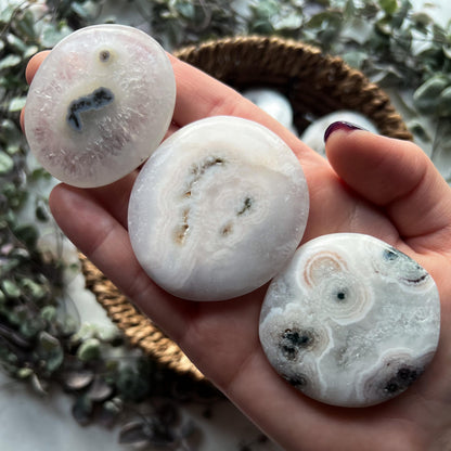 Solar Quartz Palm Stones