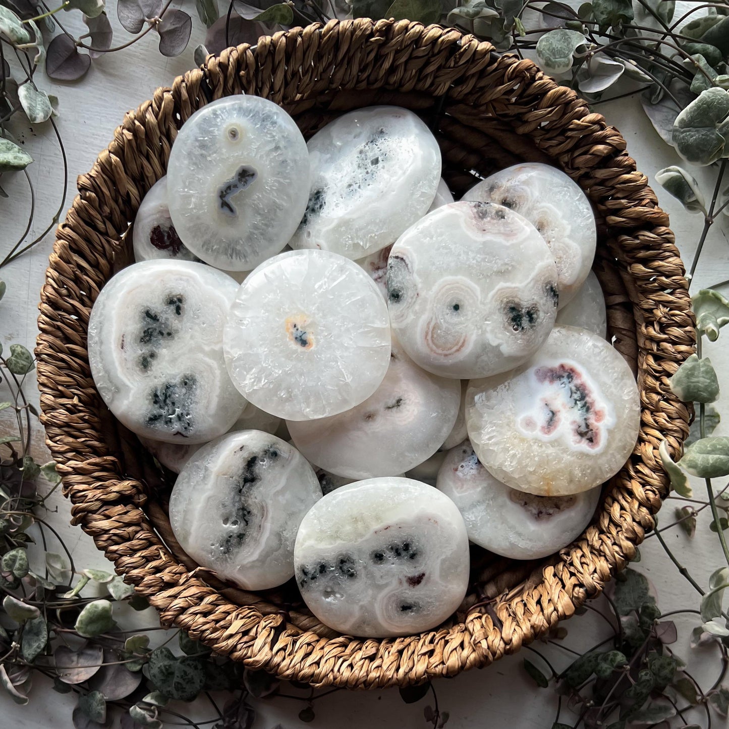 Solar Quartz Palm Stones