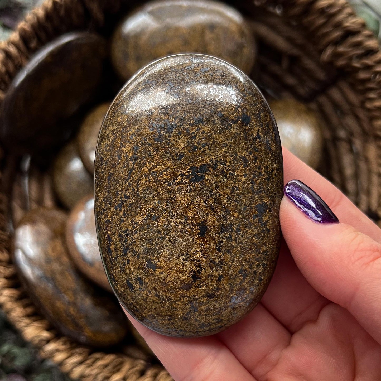 Bronzite Palm Stones