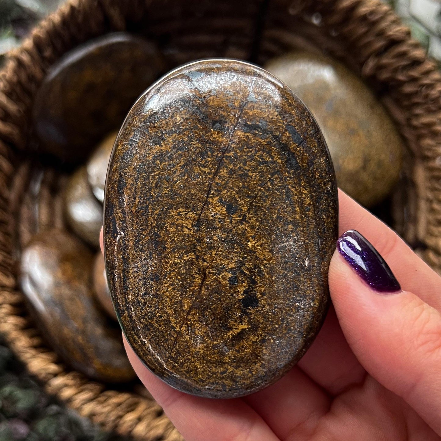 Bronzite Palm Stones
