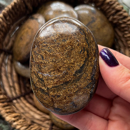 Bronzite Palm Stones