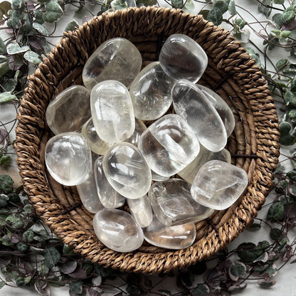 Clear Optical Calcite Palm Stones