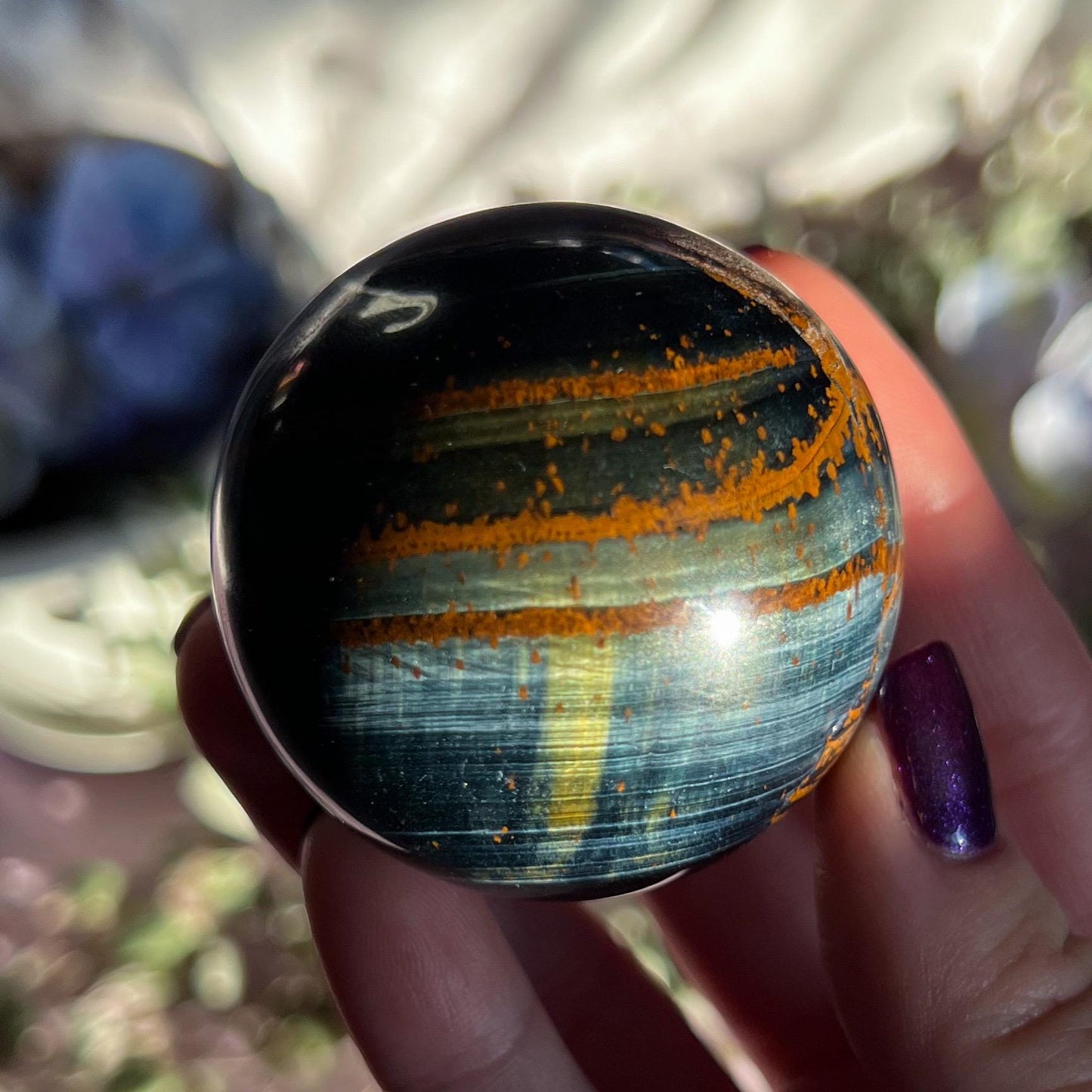 Blue Tigers Eye Spheres