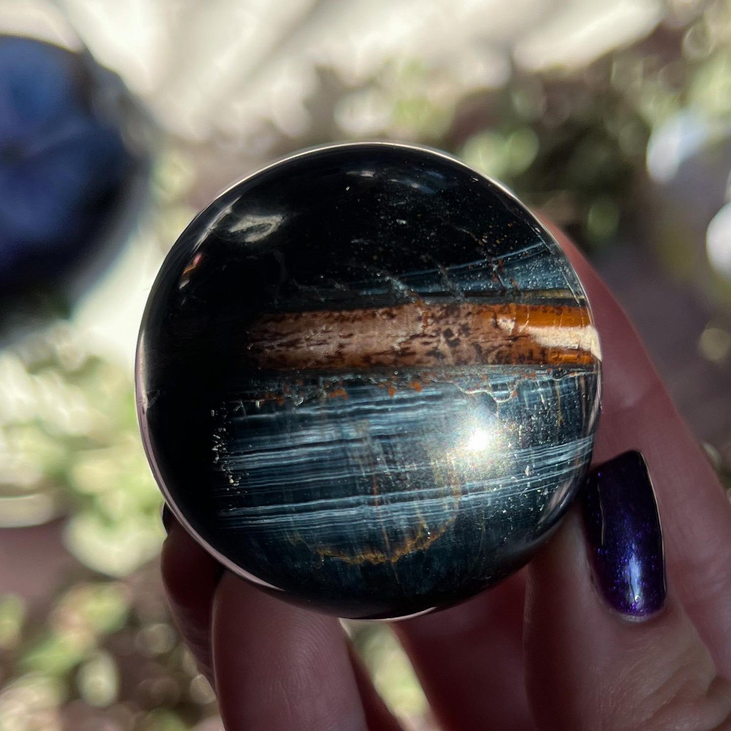 Blue Tigers Eye Spheres