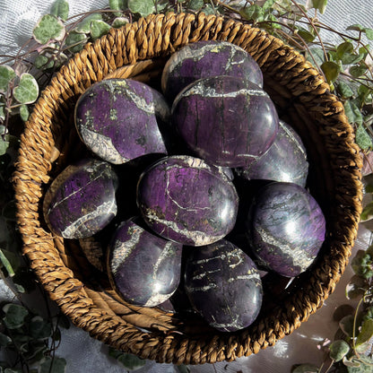 Purpurite Palm Stones