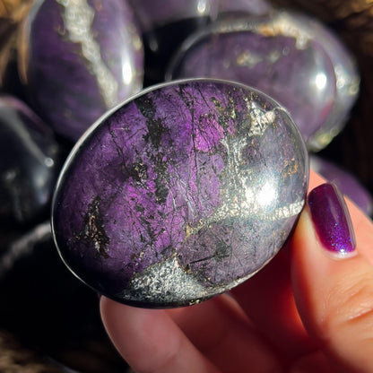 Purpurite Palm Stones