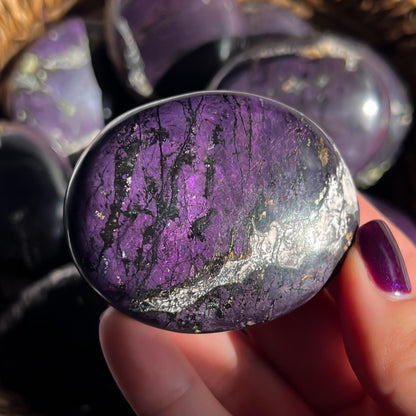Purpurite Palm Stones