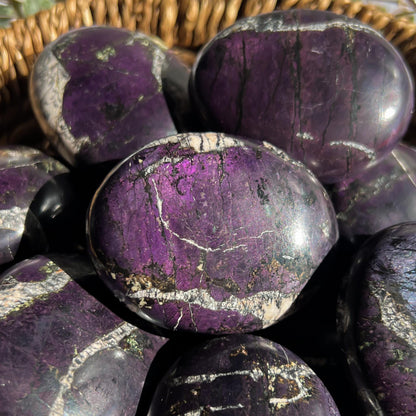 Purpurite Palm Stones