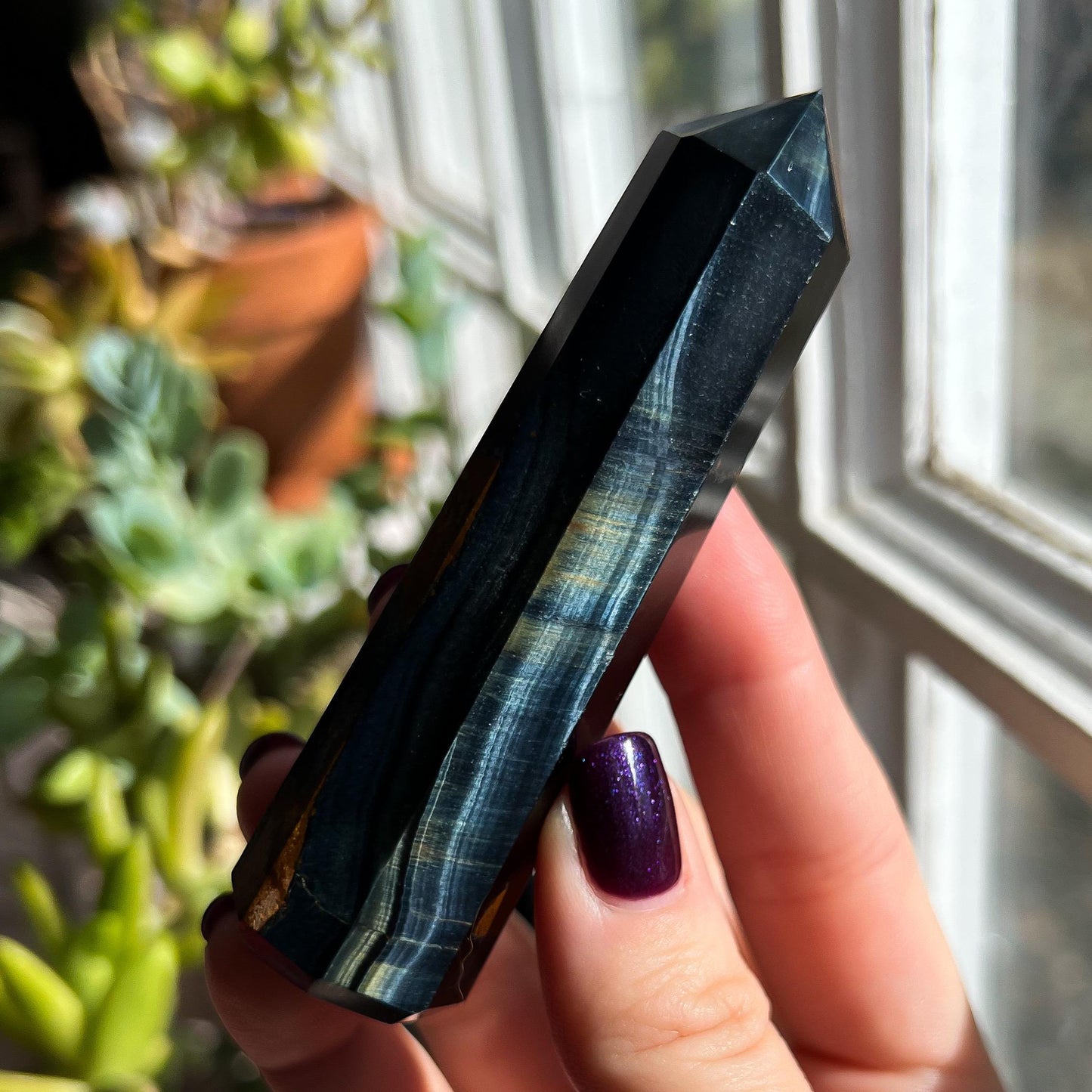Blue Tigers Eye Obelisks