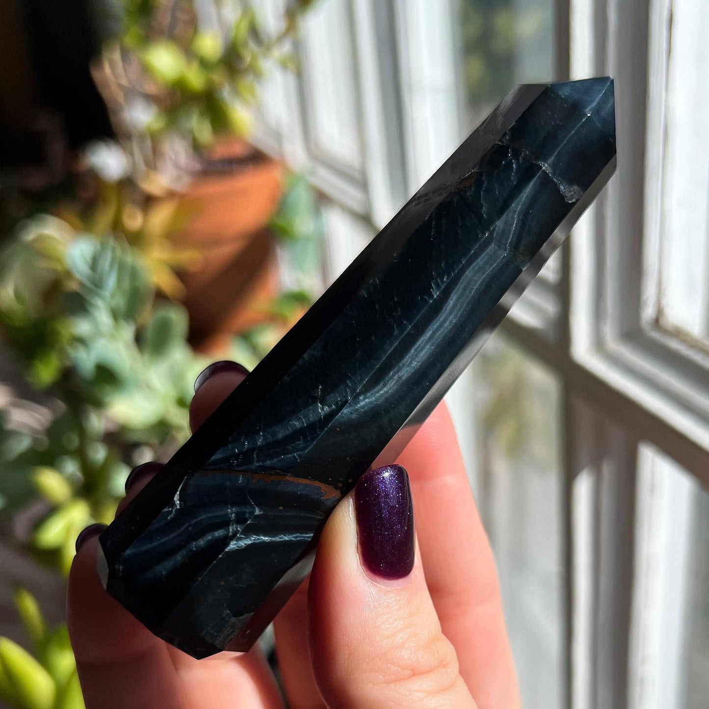 Blue Tigers Eye Obelisks