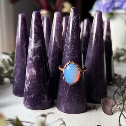 Lepidolite Ring Holder