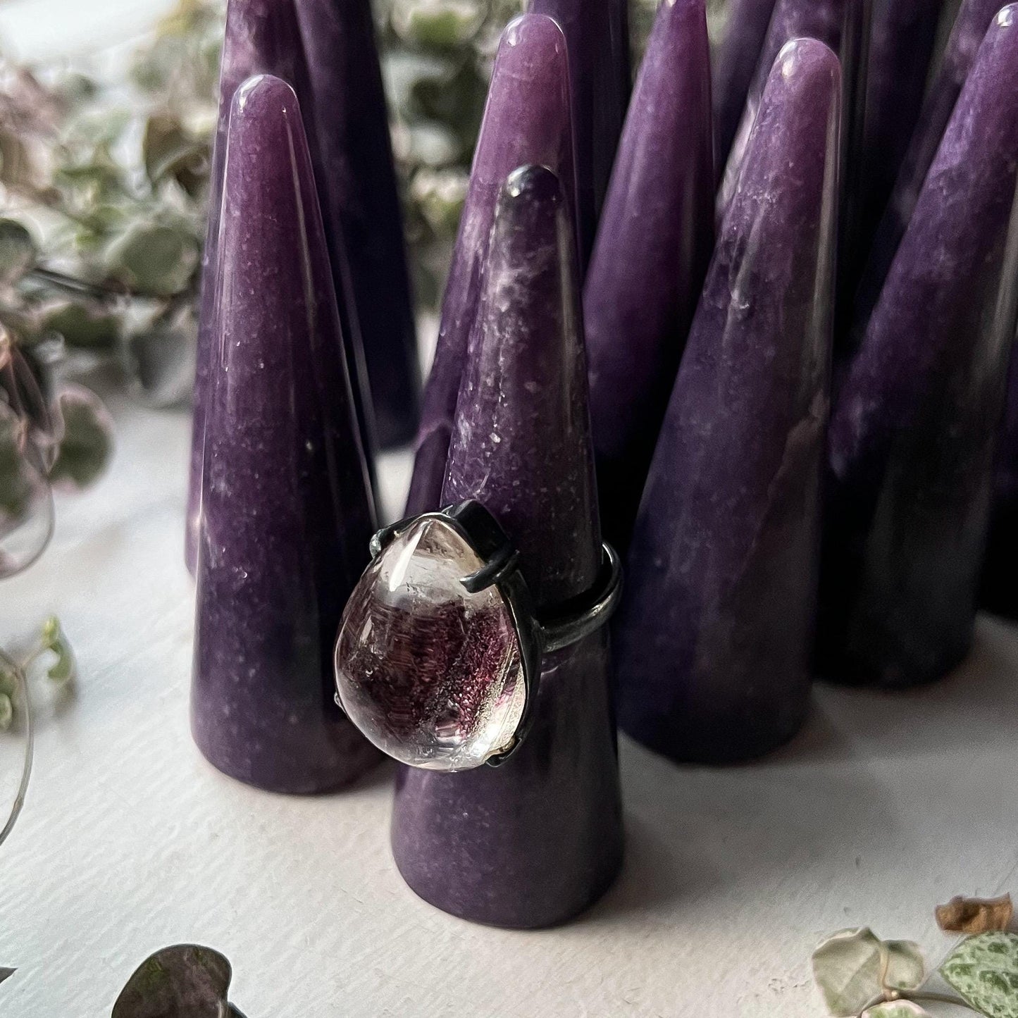 Lepidolite Ring Holder