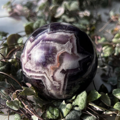 Chevron Amethyst Sphere