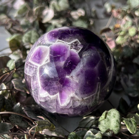 Chevron Amethyst Sphere