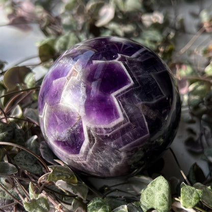 Chevron Amethyst Sphere