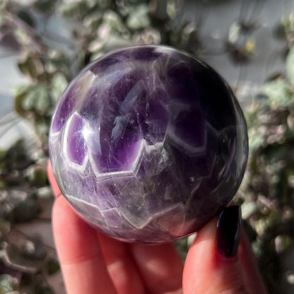 Chevron Amethyst Sphere