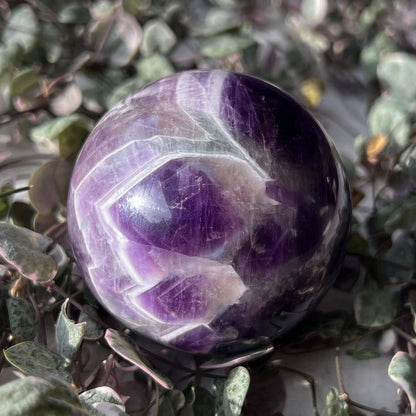 Chevron Amethyst Sphere