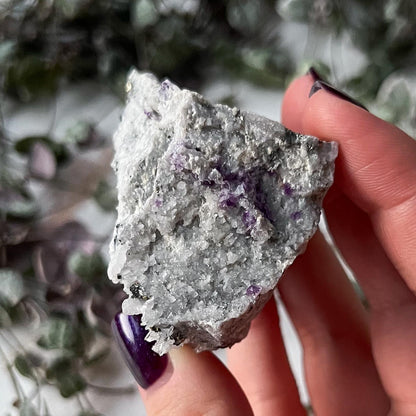 Purple Fluorite Needle Quartz Sphalerite