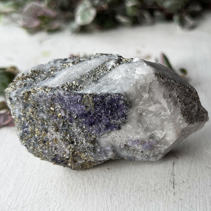 Purple Fluorite Quartz Pyrite