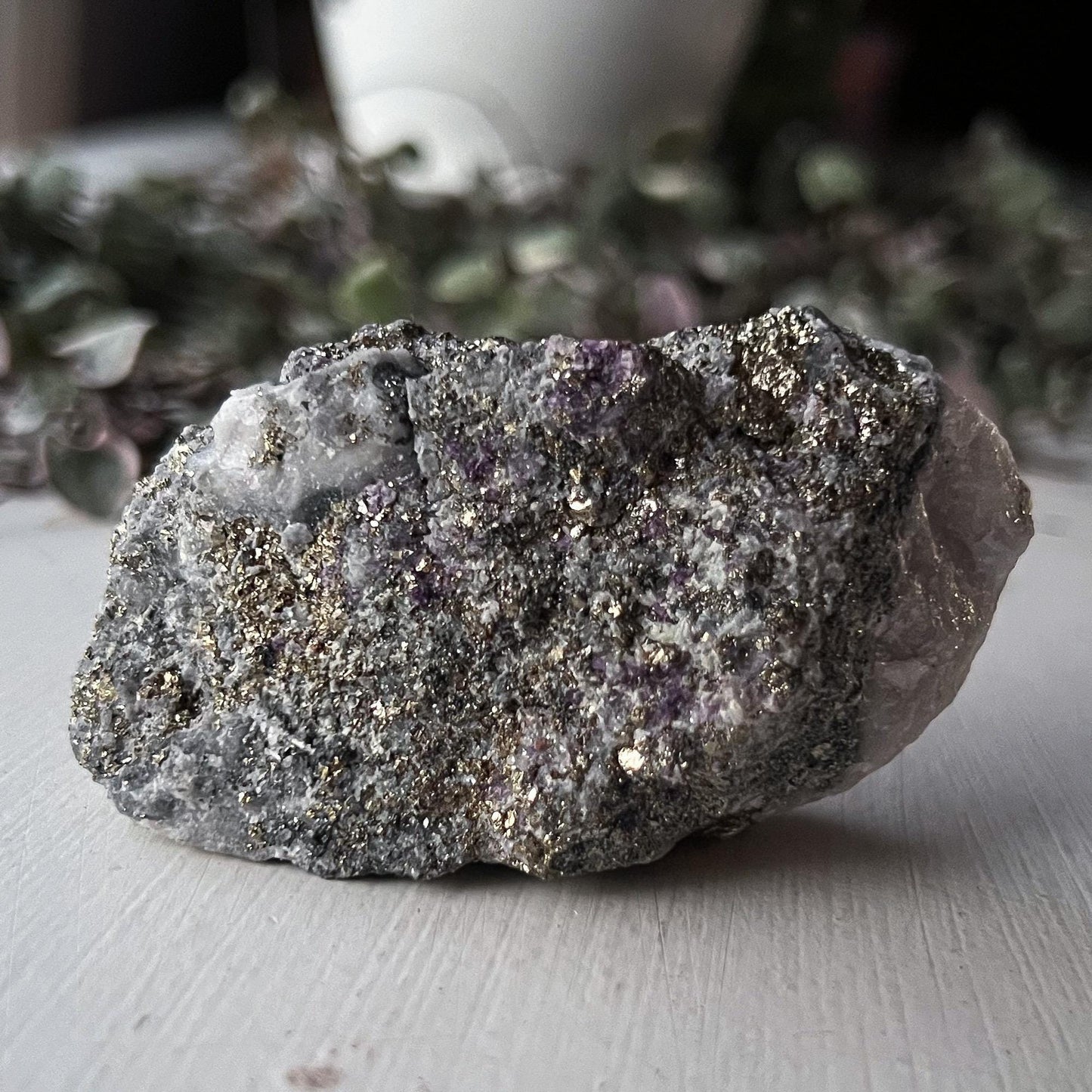Purple Fluorite Quartz Pyrite