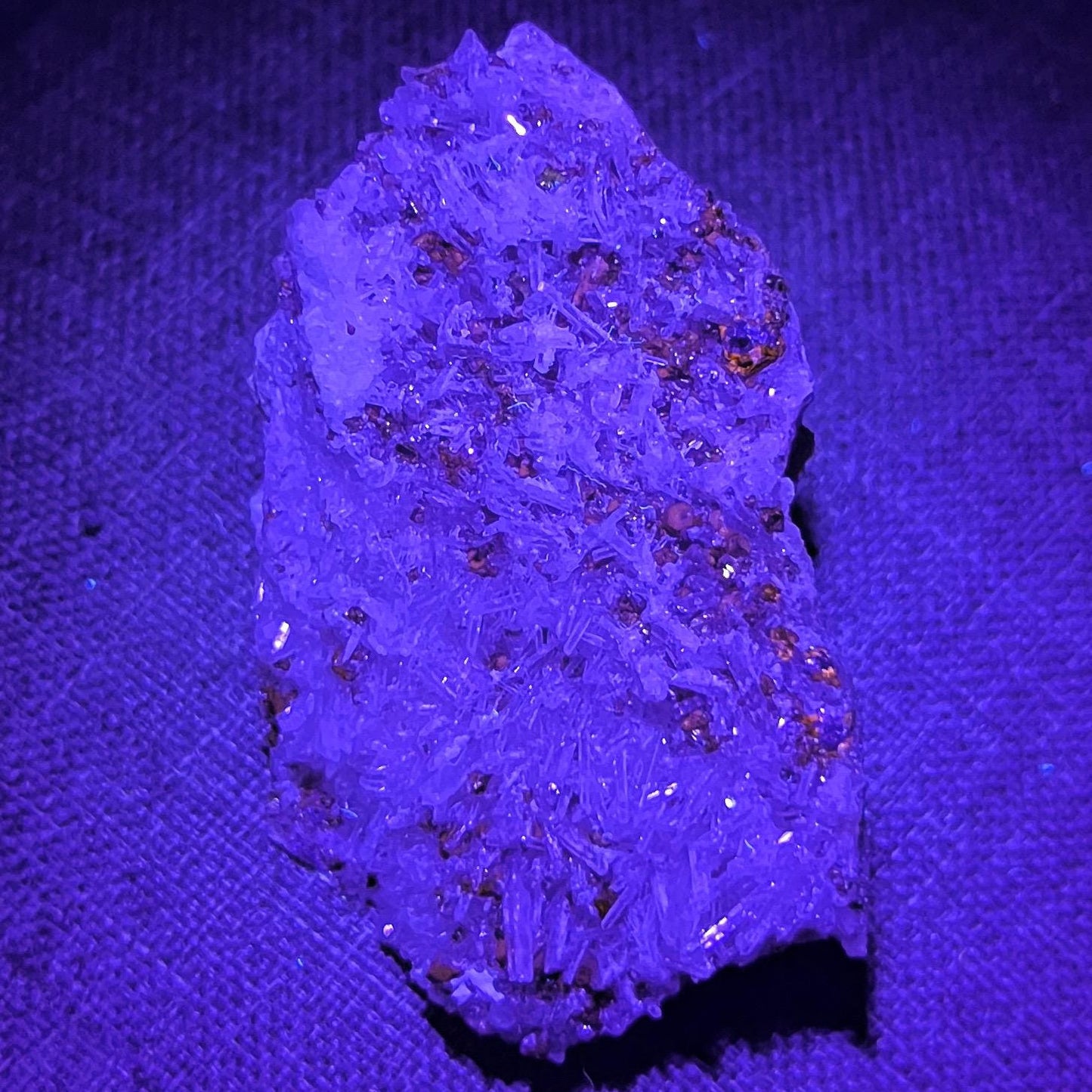 Purple Fluorite Needle Quartz Sphalerite