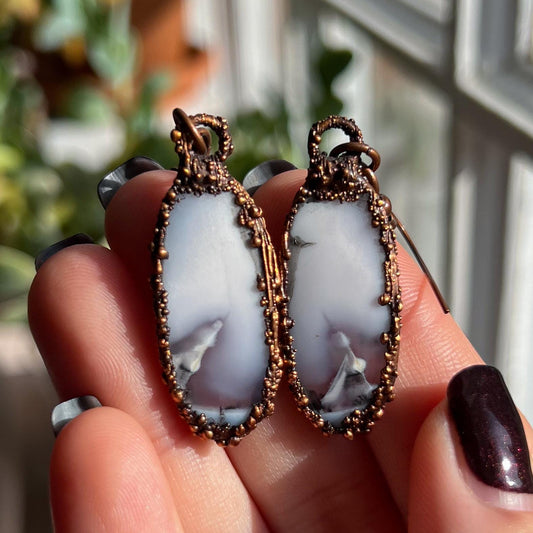 Dendrite Opalized Agate Earrings
