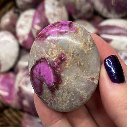 Pink Cobalt Calcite Palm Stones