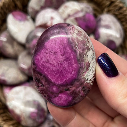 Pink Cobalt Calcite Palm Stones