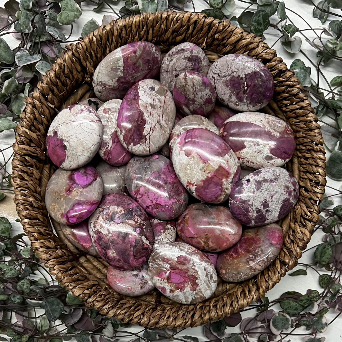 Pink Cobalt Calcite Palm Stones