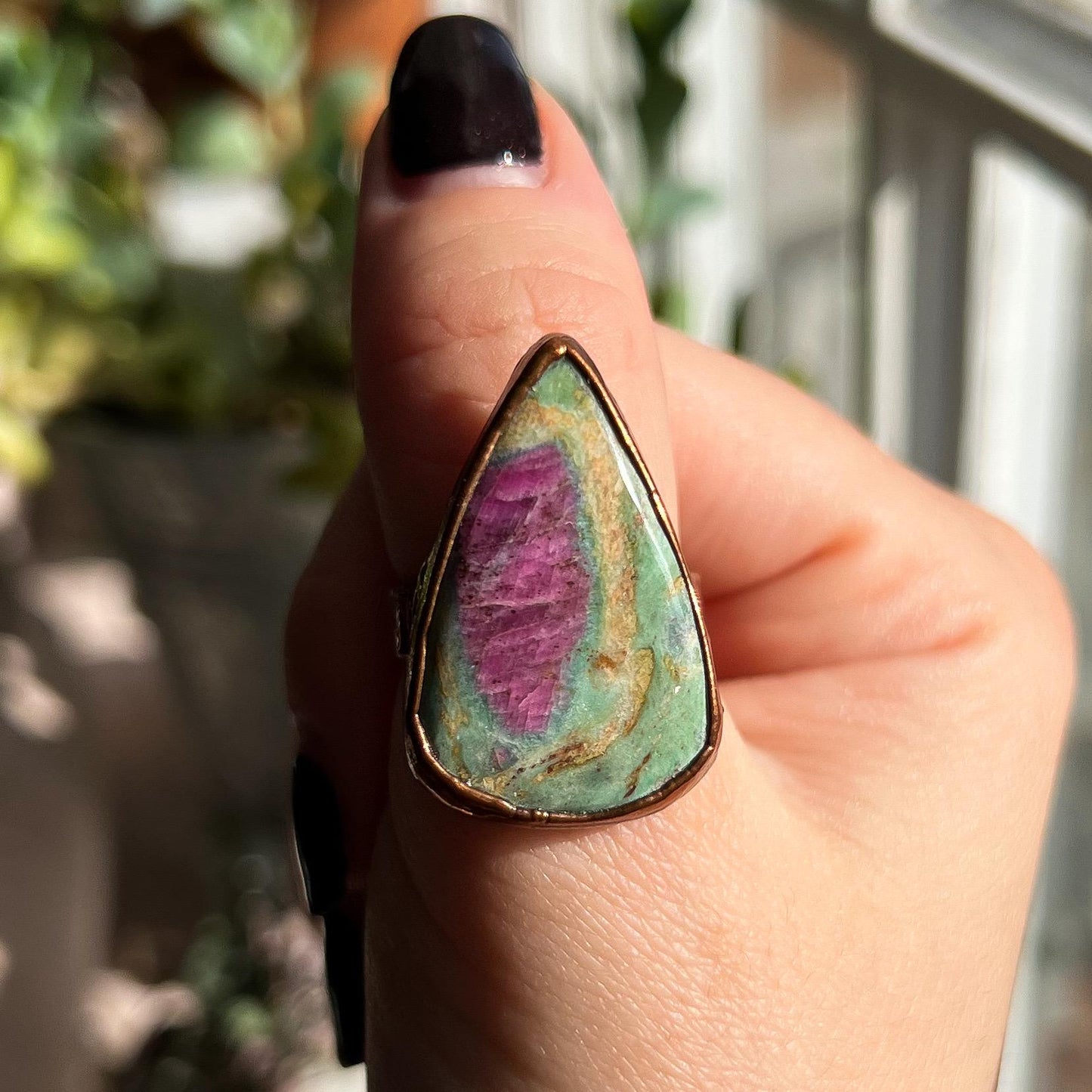 Ruby in Fuchsite Ring