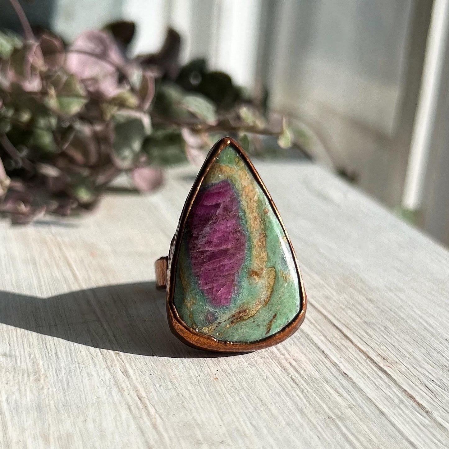 Ruby in Fuchsite Ring