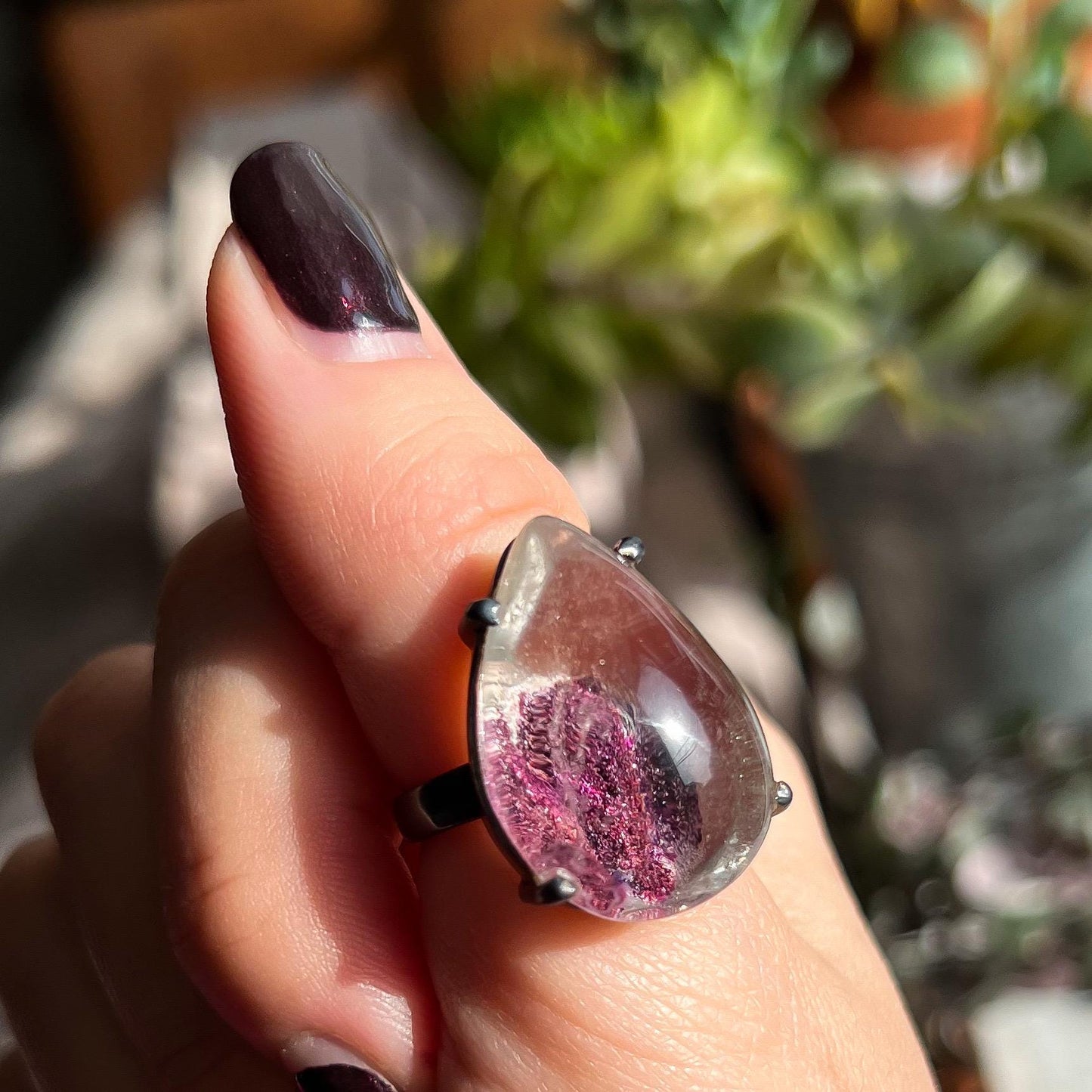 Purple Lodolite Ring