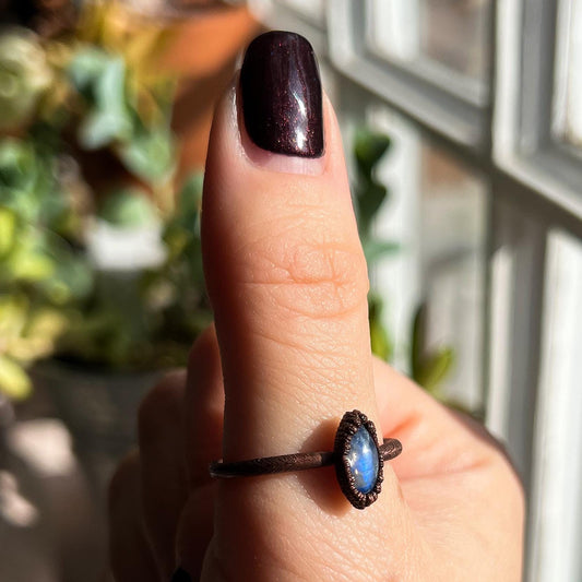 Dainty Moonstone Ring