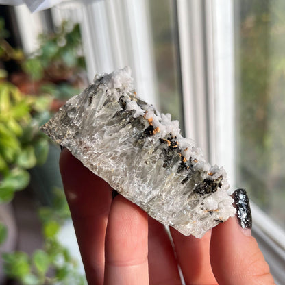 White Aragonite Calcite Cluster