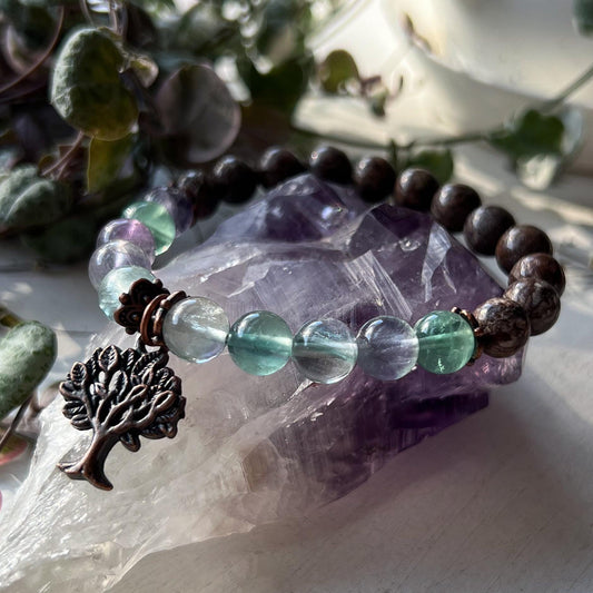 Fluorite Jasper Stretchy Bracelet