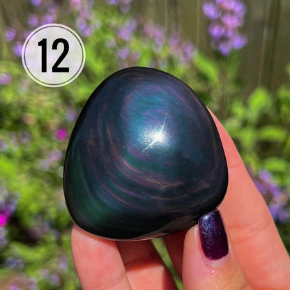 Rainbow Obsidian Palm Stone