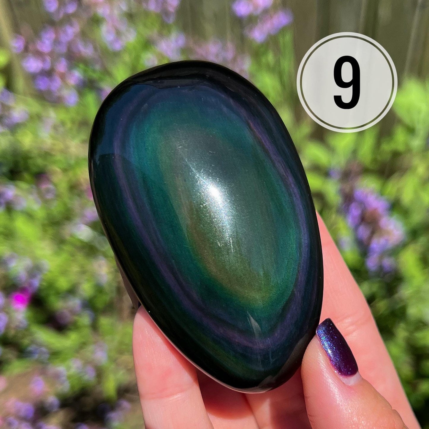 Rainbow Obsidian Palm Stone