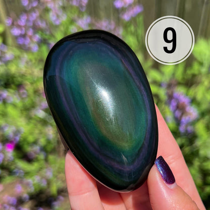 Rainbow Obsidian Palm Stone