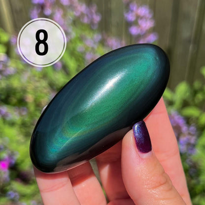 Rainbow Obsidian Palm Stone